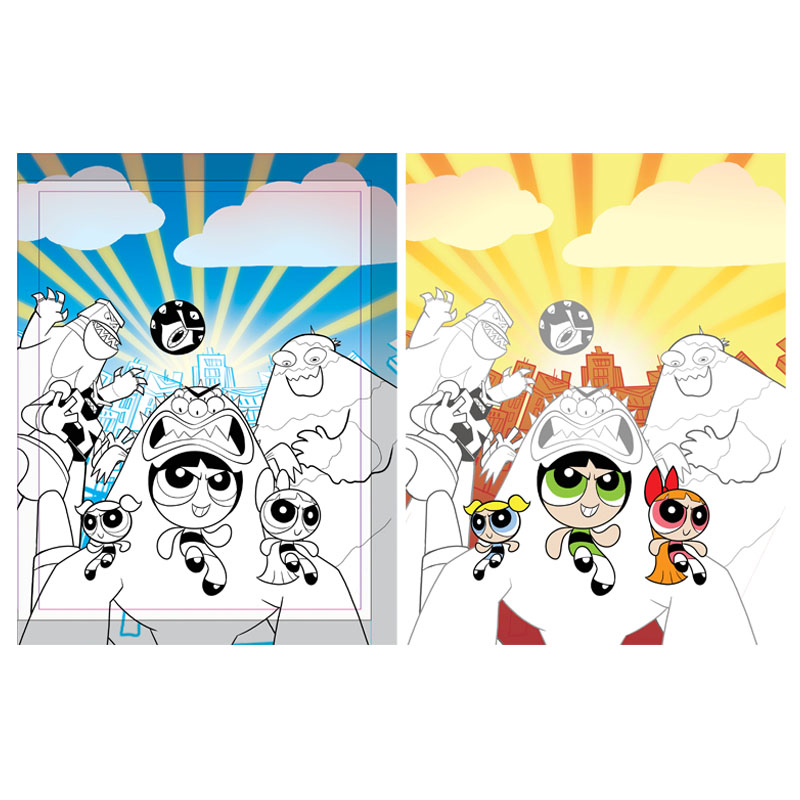 Powerpuff Girls — Página Interior, editorial illustration by Melissa Ballesteros