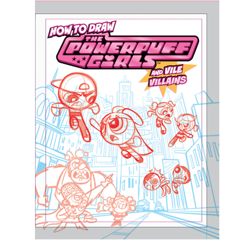 Powerpuff Girls: Vile Villains — Boceto, editorial illustration by Melissa Ballesteros