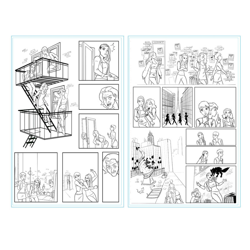 Cómic Urbano — Páginas, editorial illustration by Melissa Ballesteros