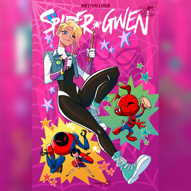 Spider-Gwen, fan art by Melissa Ballesteros