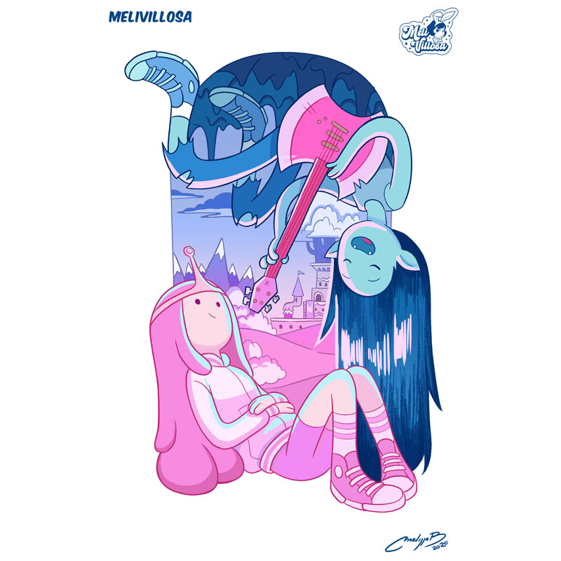 Dulce Princesa y Marceline, fan art by Melissa Ballesteros