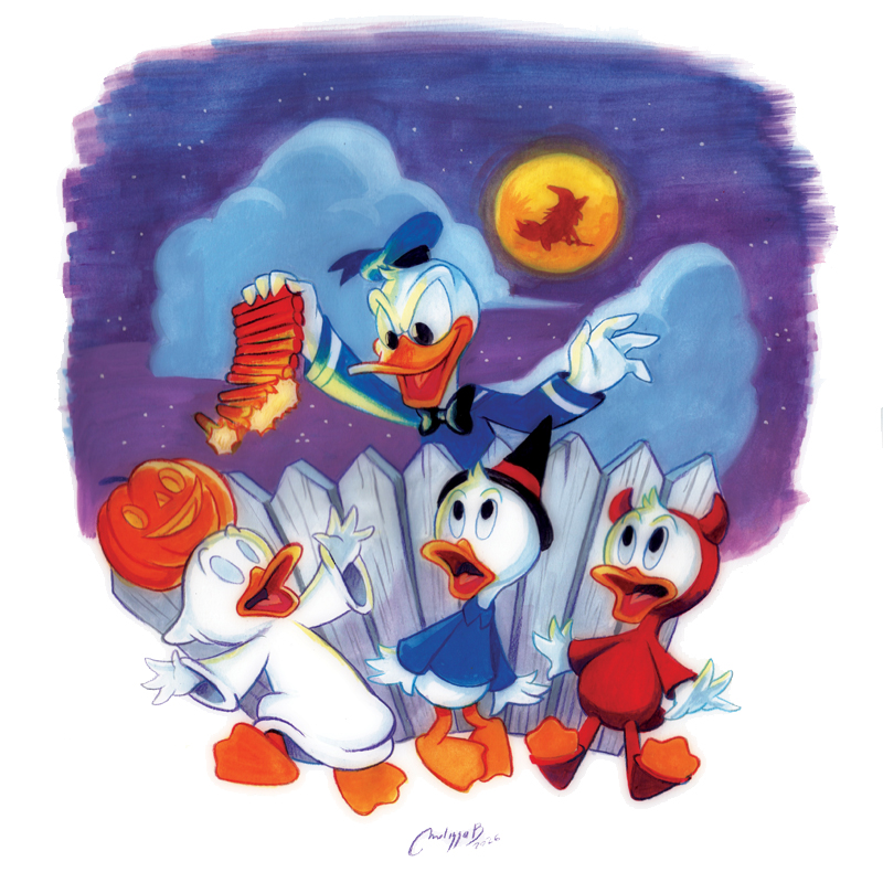 Pato Donald de Halloween, fan art by Melissa Ballesteros