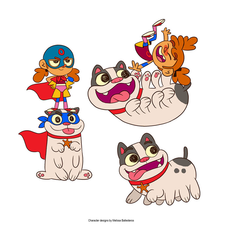 Ilustración a color — character design by Melissa Ballesteros