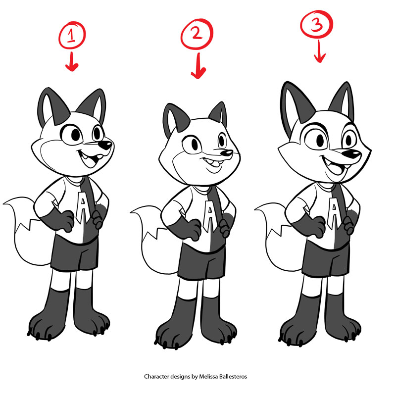 Zorro Atlas — Variantes de Boceto, character design by Melissa Ballesteros