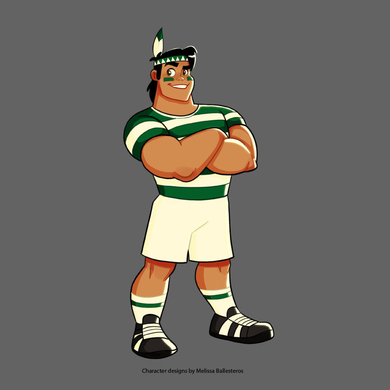 Mascota Santos Adulto — Color, character design by Melissa Ballesteros