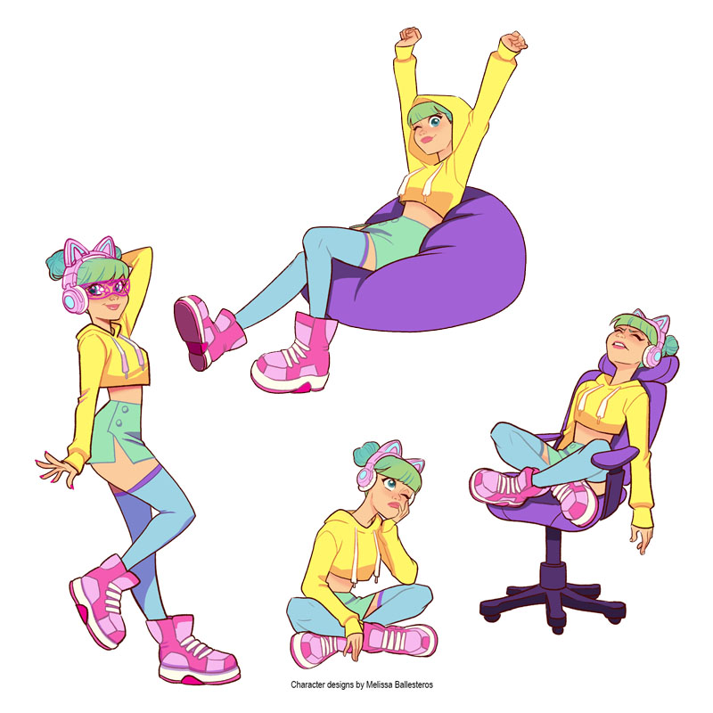 Gamer Girl — Poses en Color