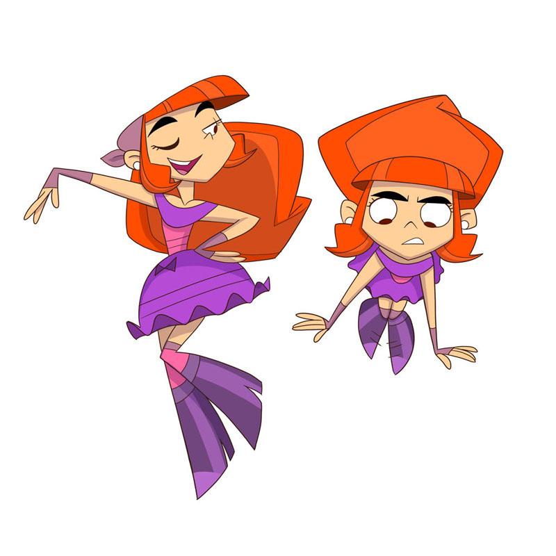 Chica Elfa Naranja — Poses en Color
