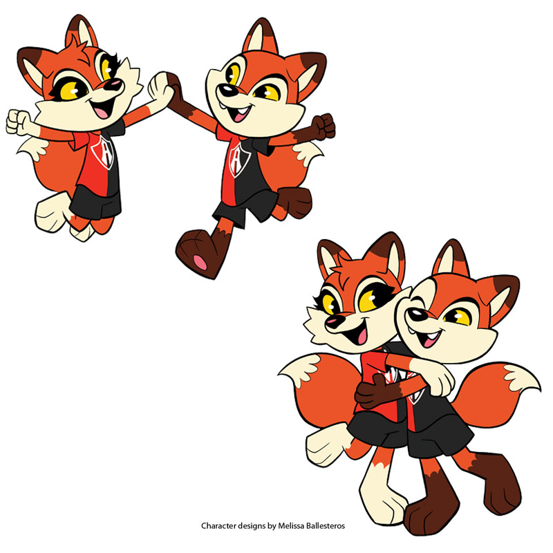 Zorros Atlas — Poses de Acción