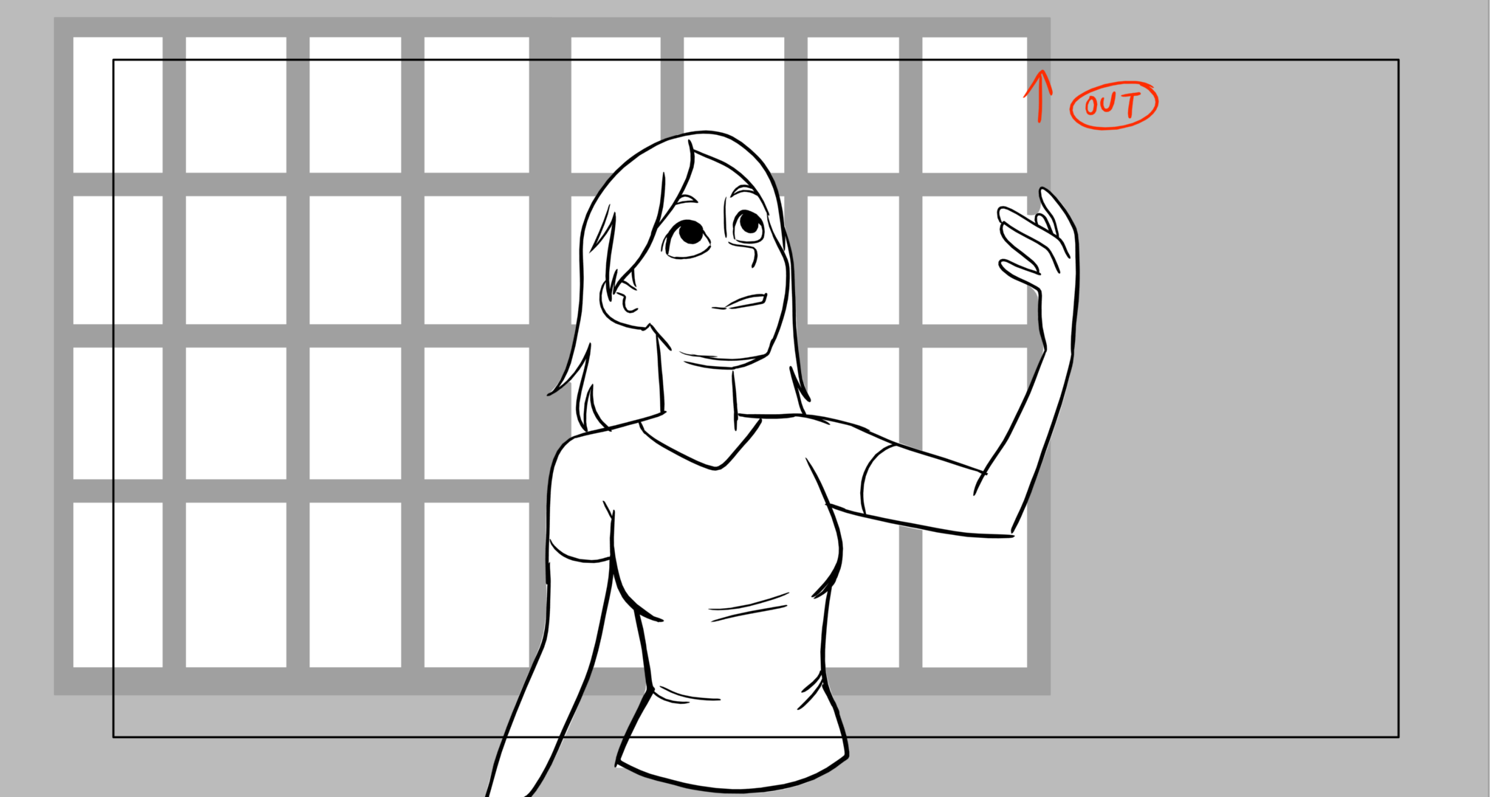 Bimbo — Escena 3, panel 3, storyboard by Melissa Ballesteros