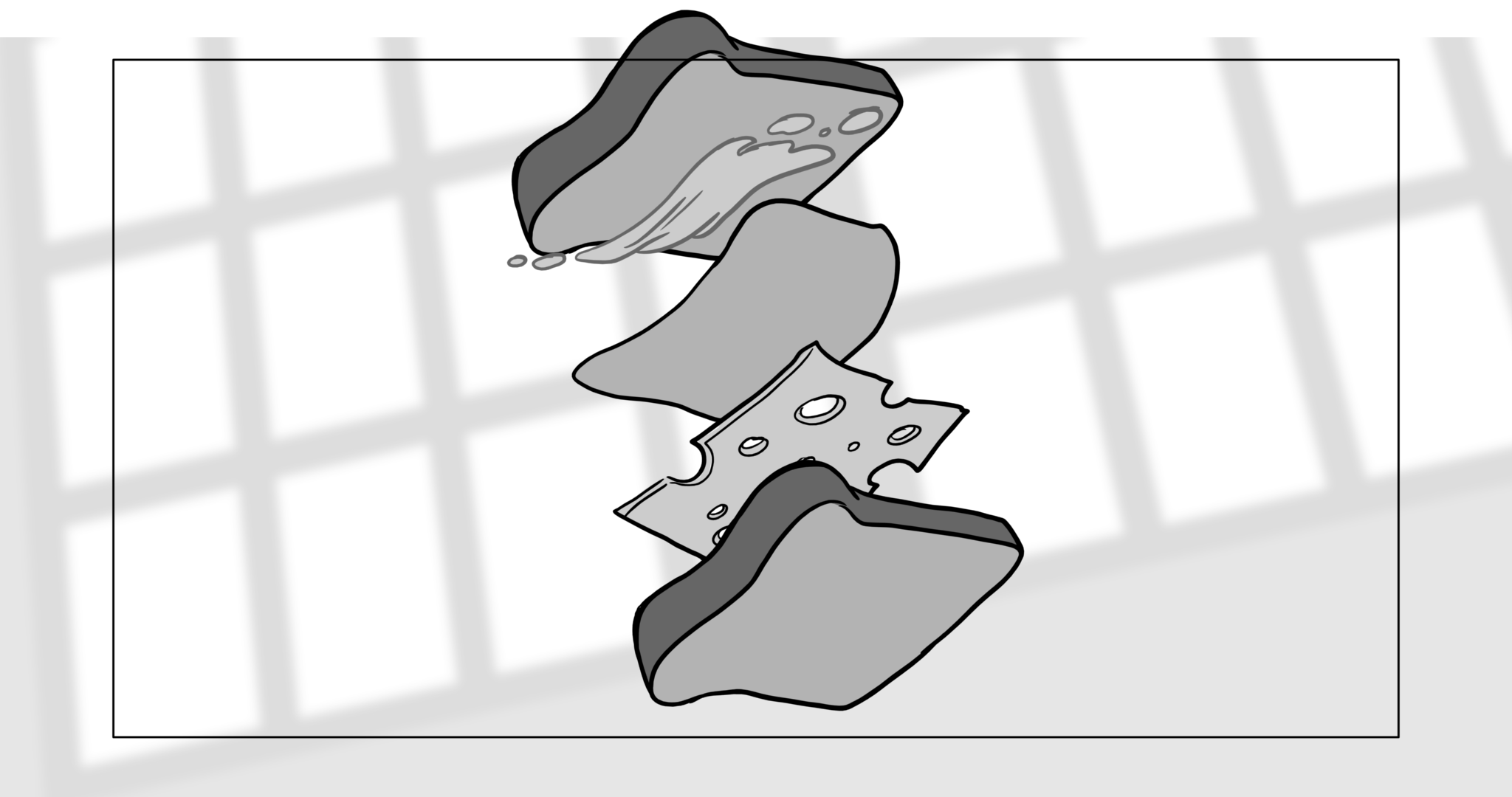 Bimbo — Escena 5, panel 2, storyboard by Melissa Ballesteros