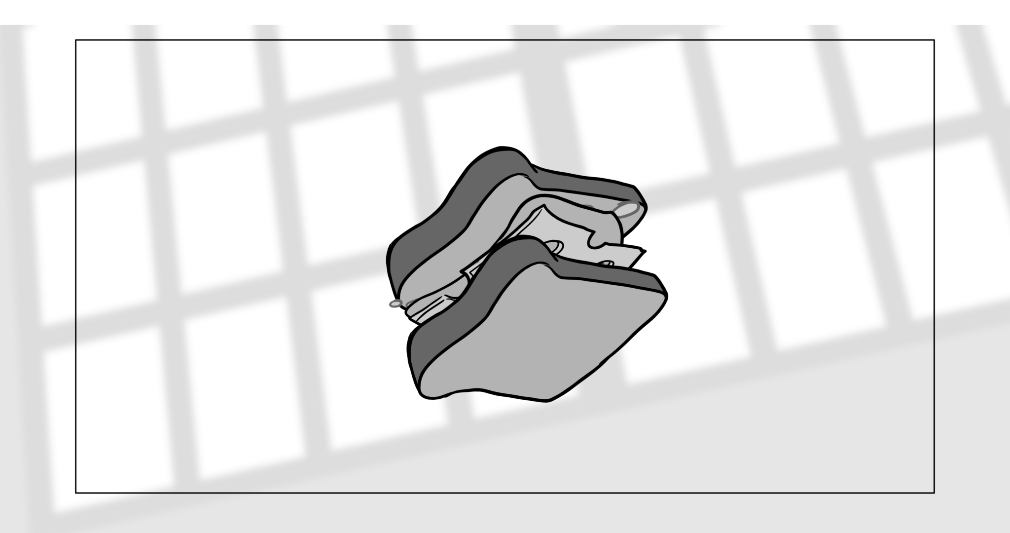 Bimbo — Escena 5, panel 4, storyboard by Melissa Ballesteros