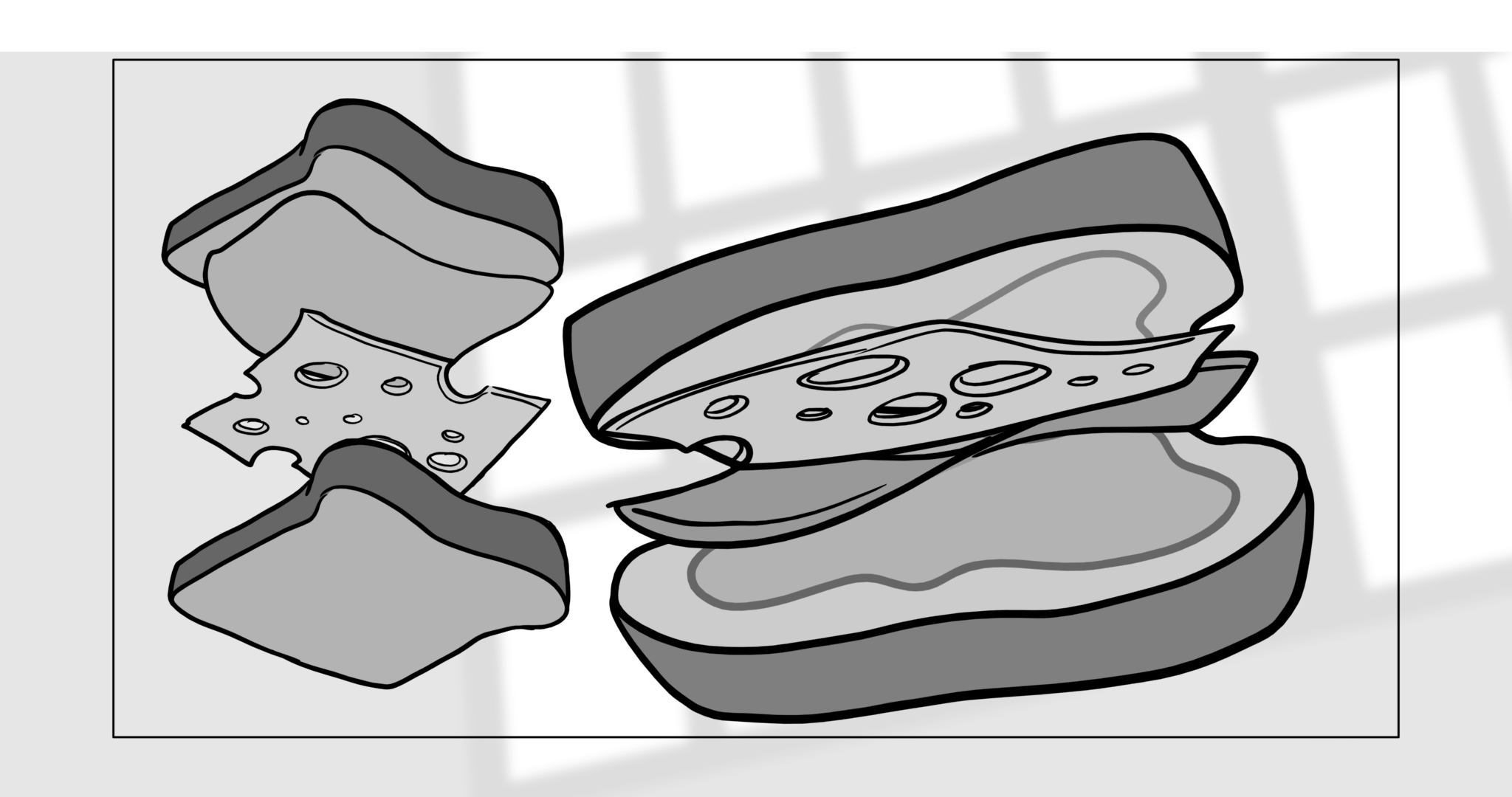 Bimbo — Escena 6, panel 2, storyboard by Melissa Ballesteros