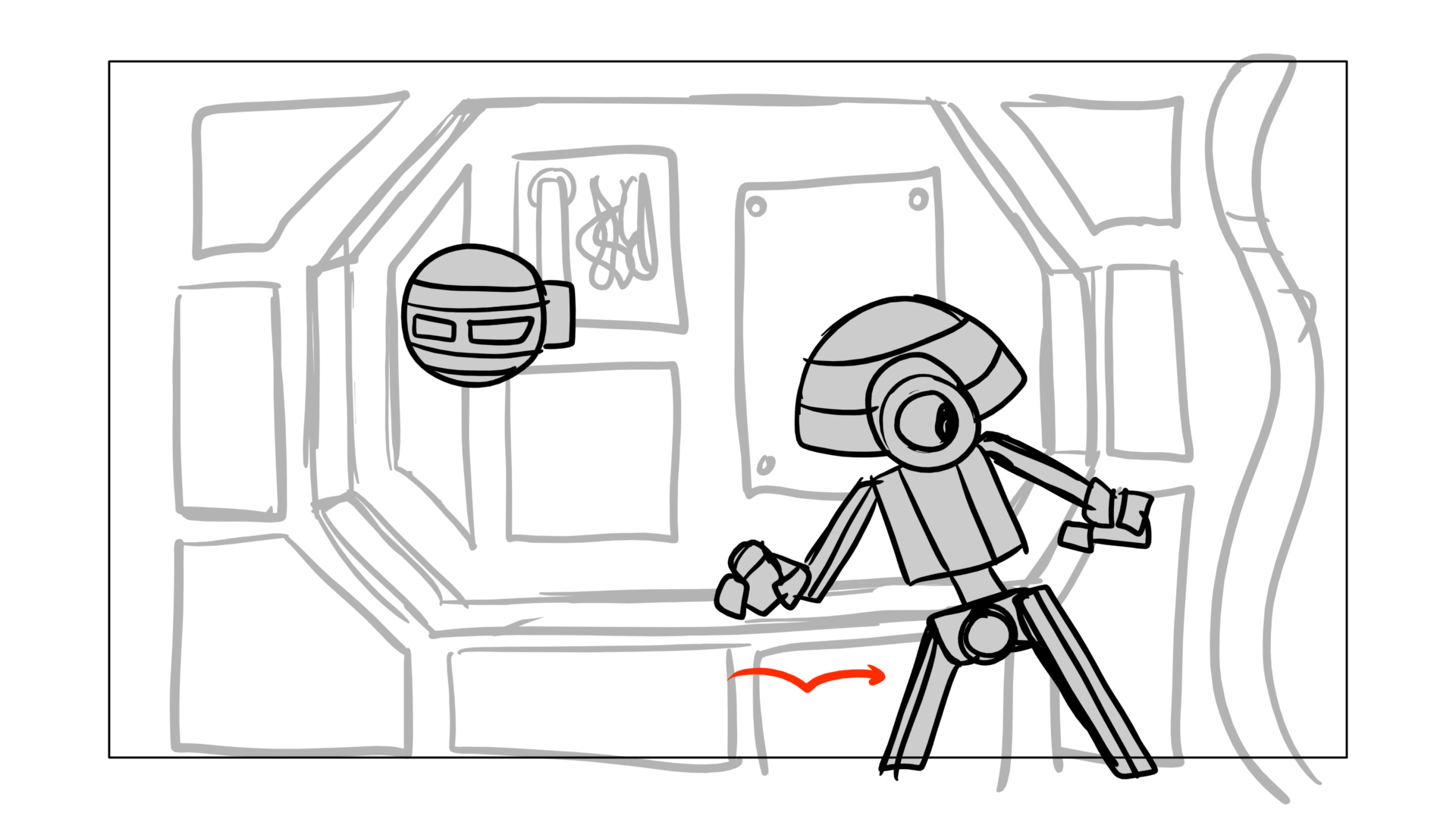 Tauntaun — Escena 02, panel 03, storyboard by Melissa Ballesteros