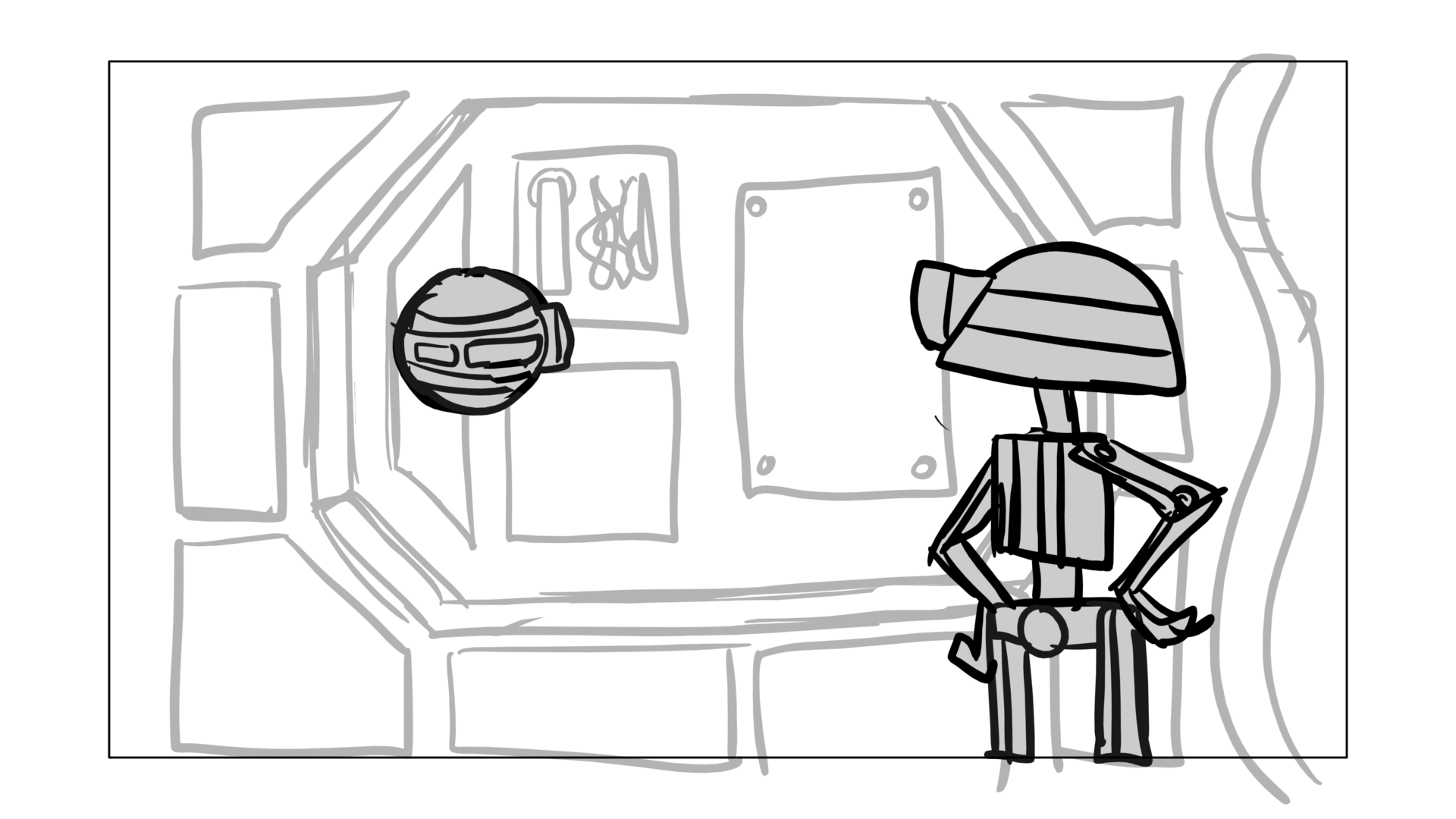 Tauntaun — Escena 02, panel 04, storyboard by Melissa Ballesteros
