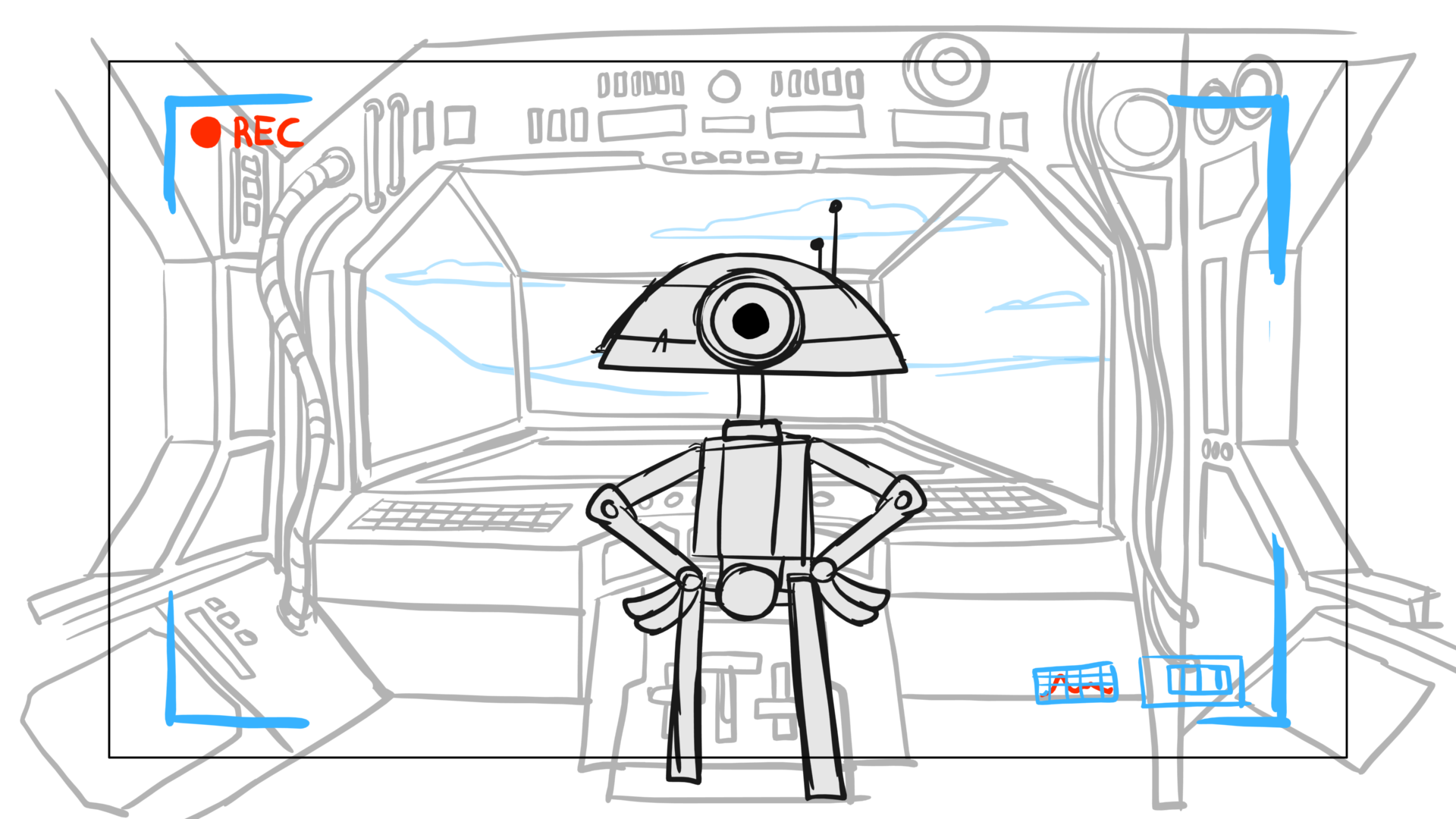 Tauntaun — Escena 03, panel 01, storyboard by Melissa Ballesteros