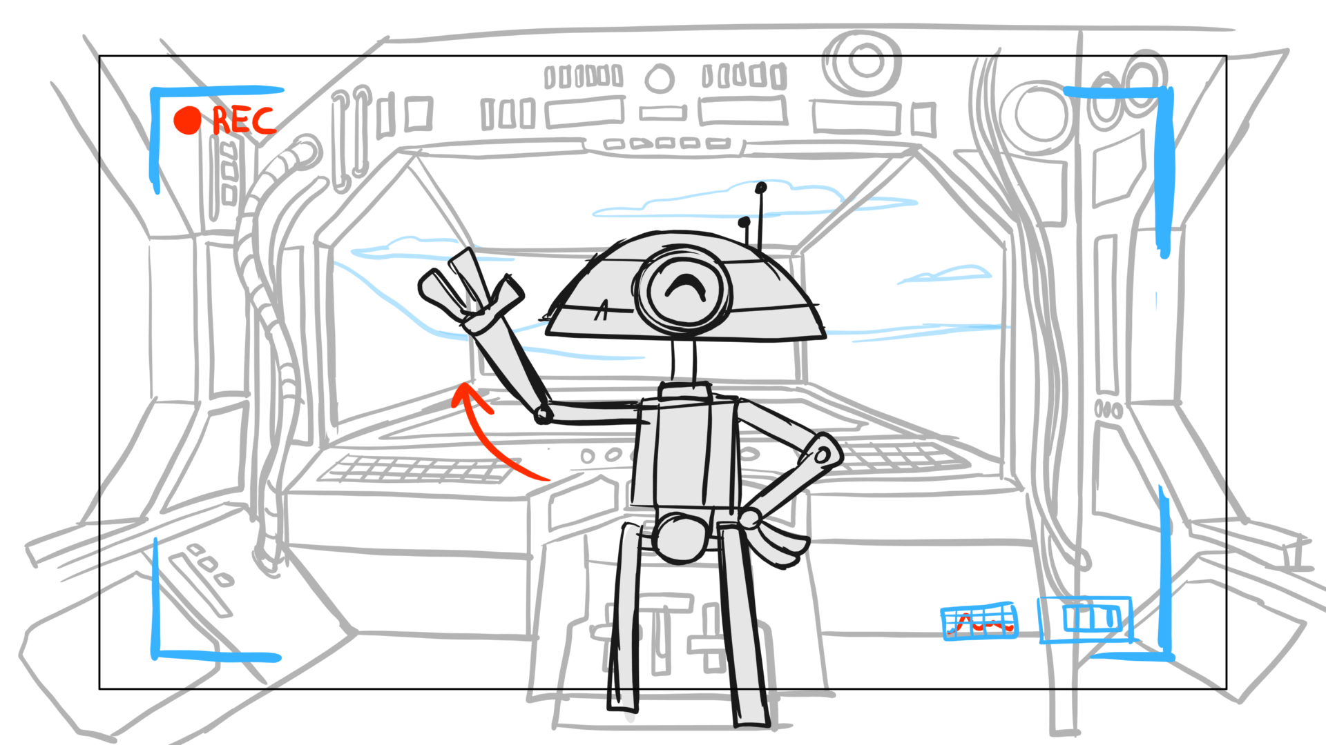 Tauntaun — Escena 03, panel 02, storyboard by Melissa Ballesteros