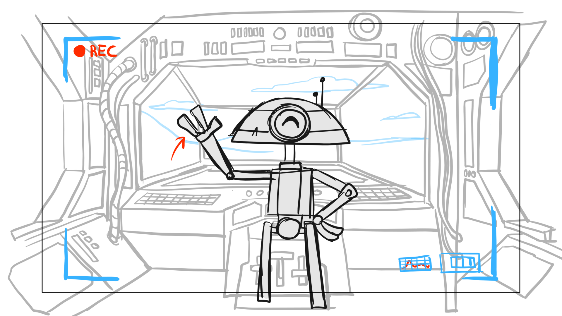 Tauntaun — Escena 03, panel 04, storyboard by Melissa Ballesteros