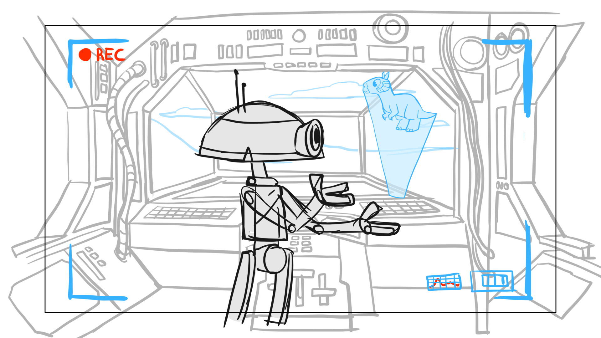Tauntaun — Escena 03, panel 13, storyboard by Melissa Ballesteros