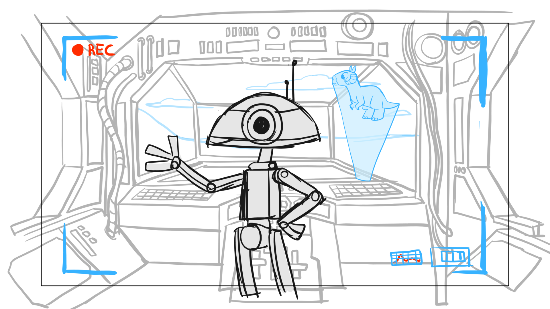 Tauntaun — Escena 03, panel 14, storyboard by Melissa Ballesteros