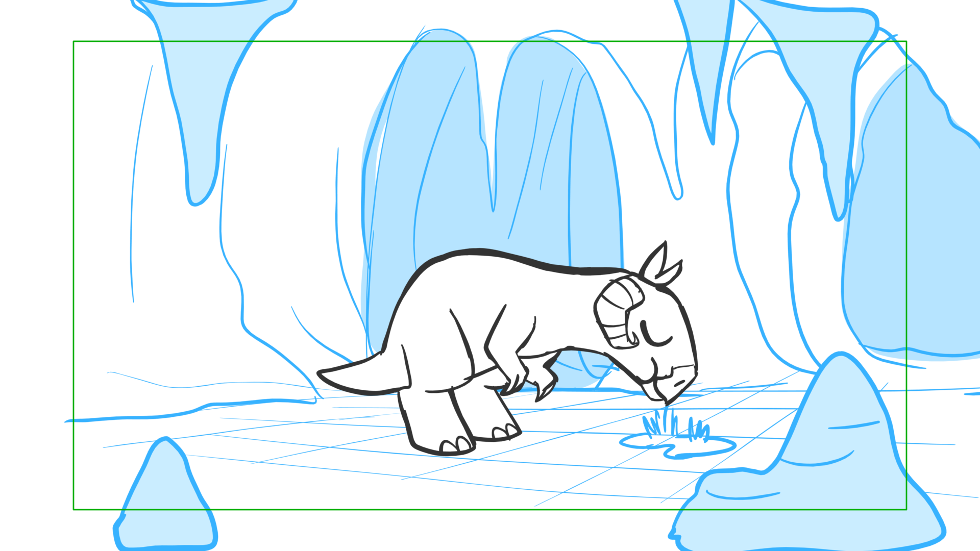 Tauntaun — Escena 04, panel 01, storyboard by Melissa Ballesteros