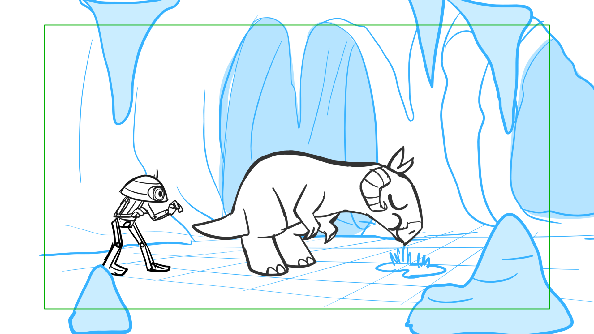 Tauntaun — Escena 04, panel 04, storyboard by Melissa Ballesteros