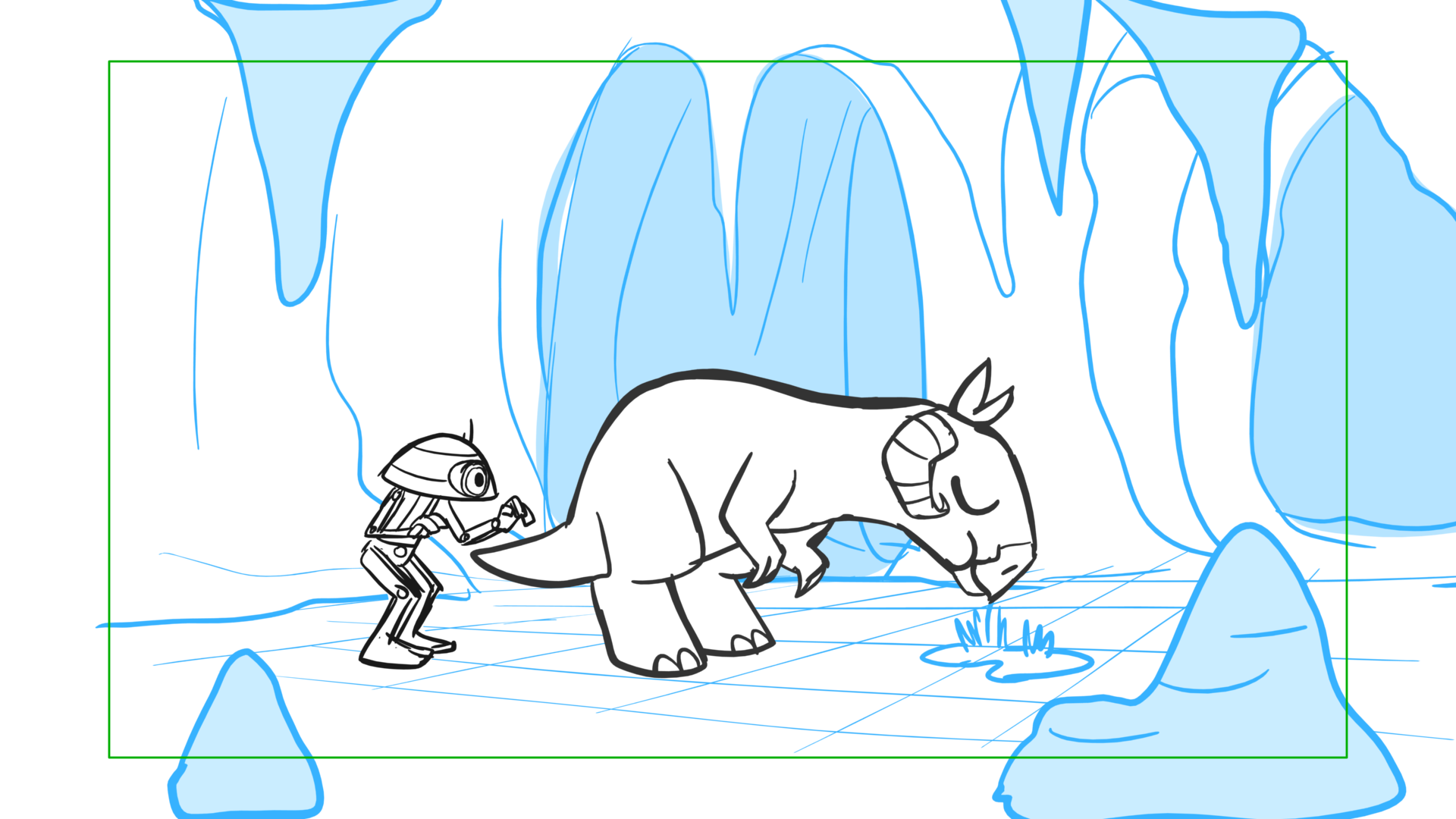 Tauntaun — Escena 04, panel 06, storyboard by Melissa Ballesteros