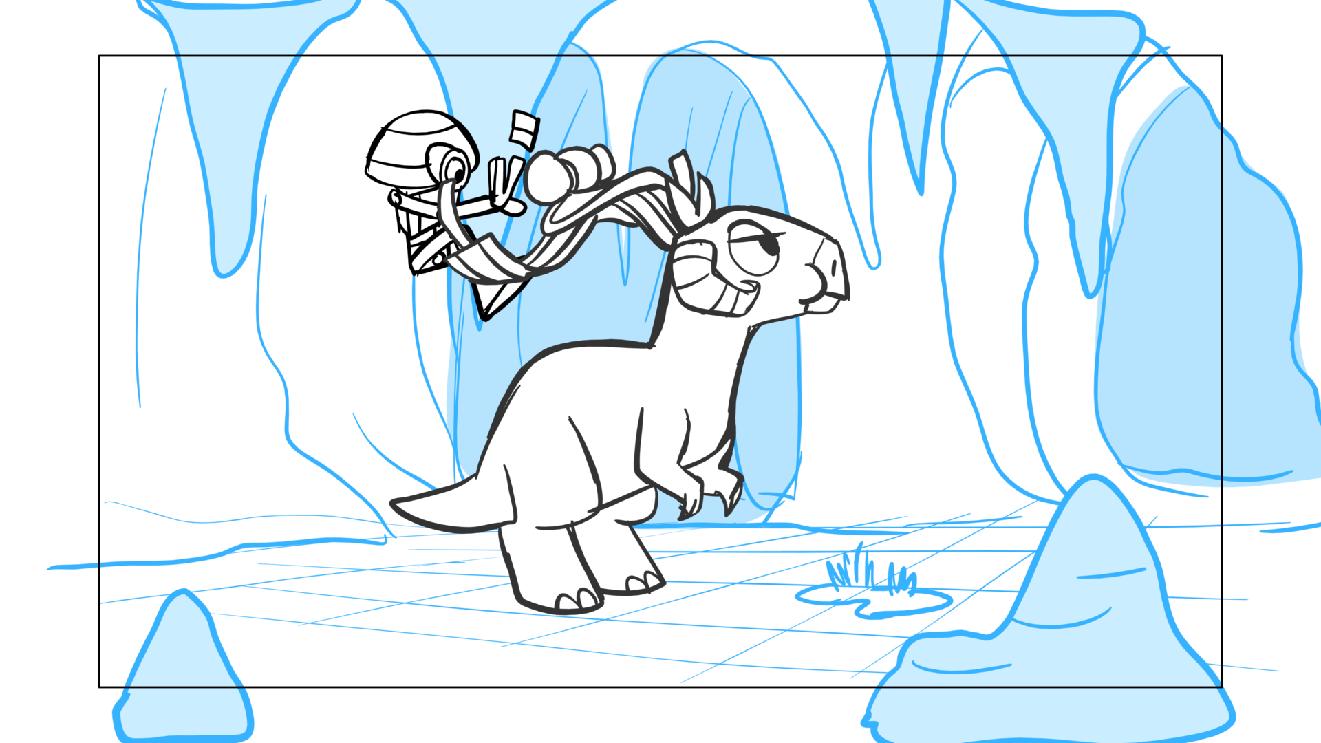 Tauntaun — Escena 05, panel 05, storyboard by Melissa Ballesteros