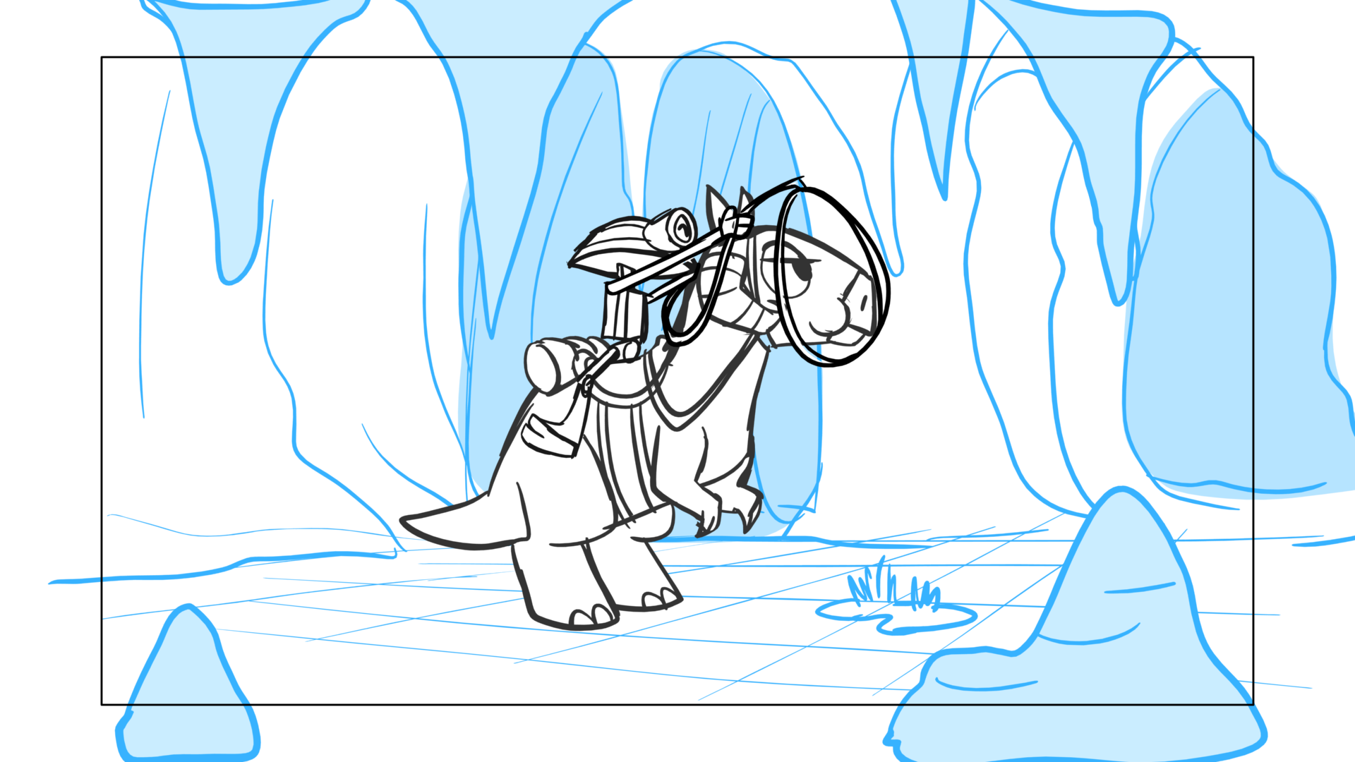 Tauntaun — Escena 05, panel 11, storyboard by Melissa Ballesteros