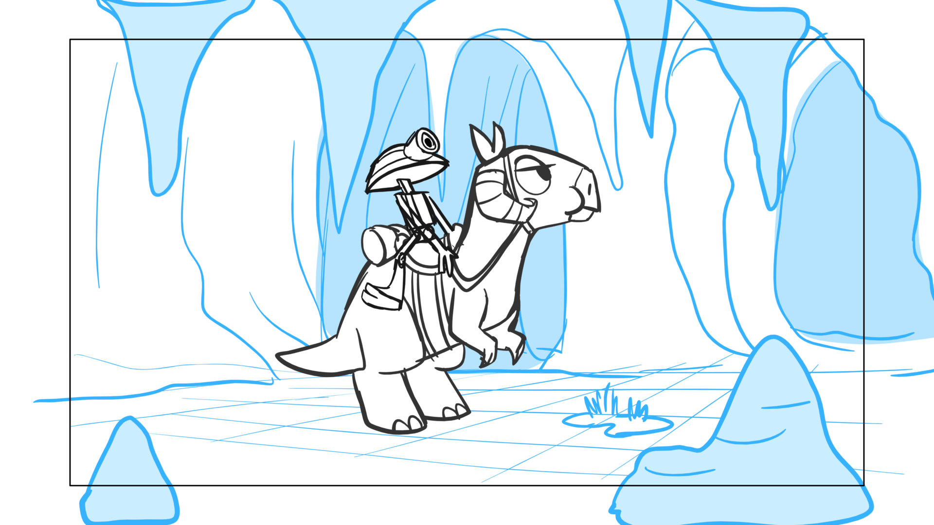 Tauntaun — Escena 05, panel 13, storyboard by Melissa Ballesteros