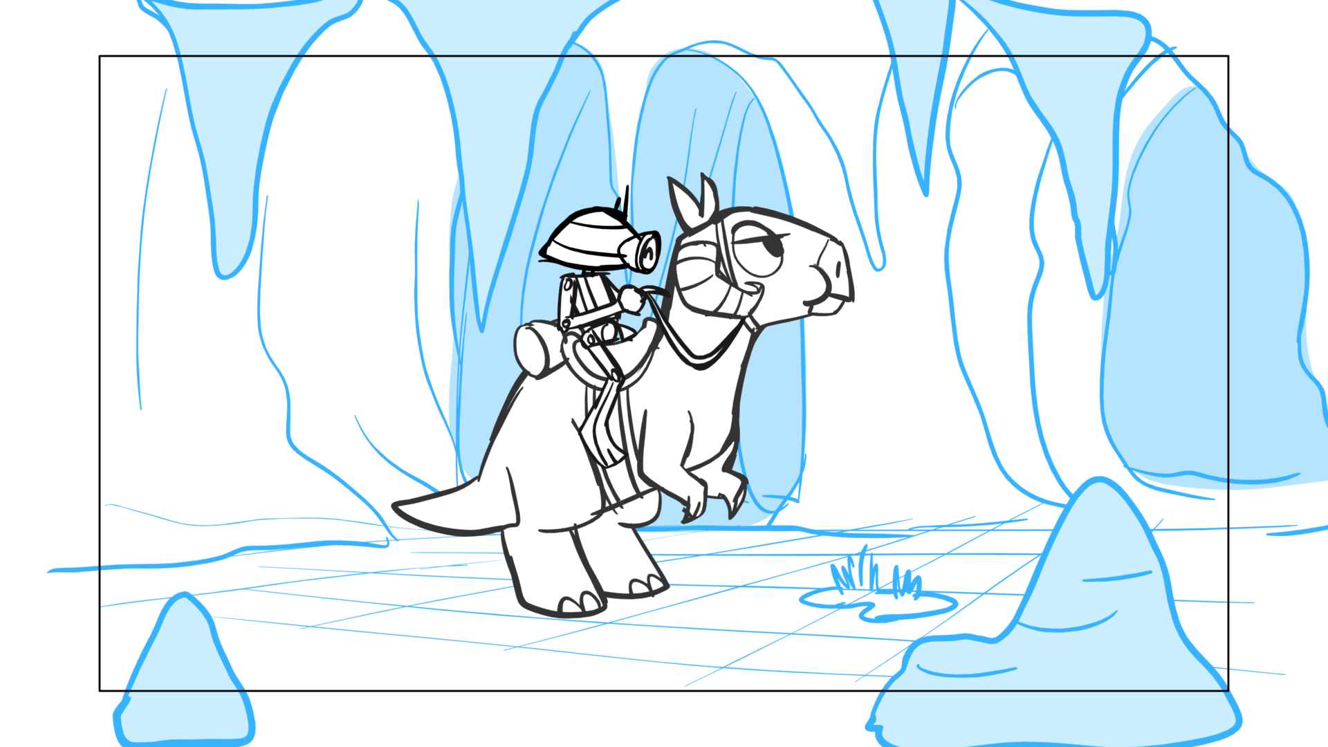 Tauntaun — Escena 05, panel 21, storyboard by Melissa Ballesteros