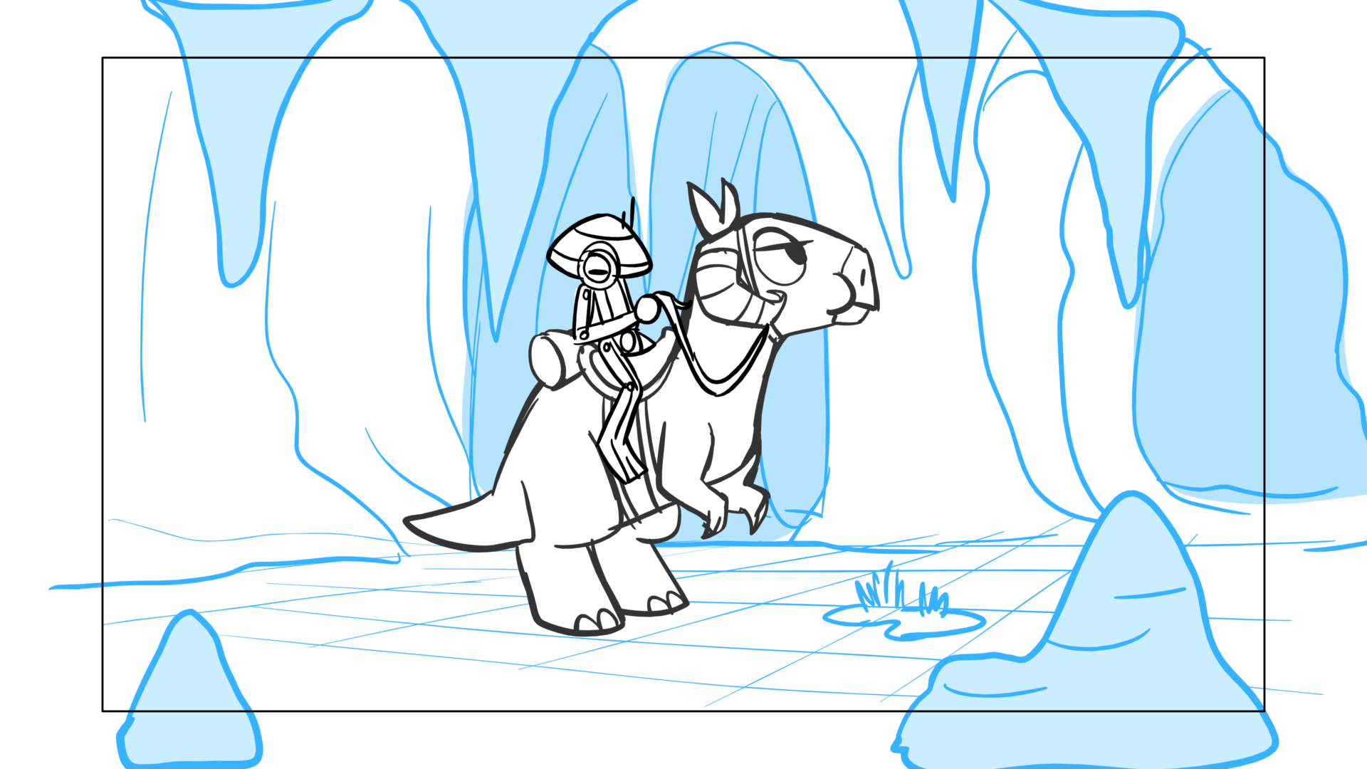 Tauntaun — Escena 05, panel 23, storyboard by Melissa Ballesteros