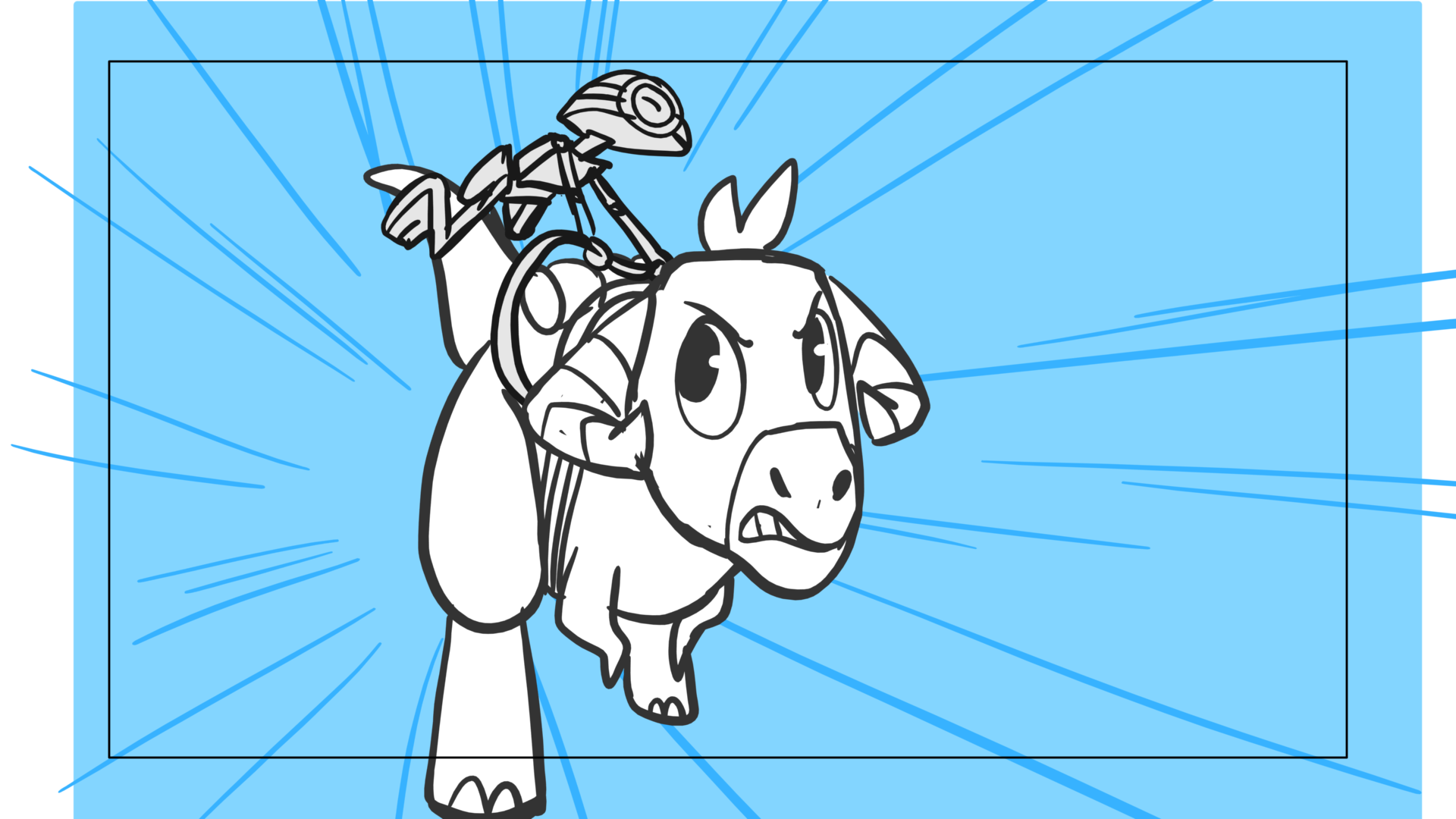 Tauntaun — Escena 07, panel 03, storyboard by Melissa Ballesteros