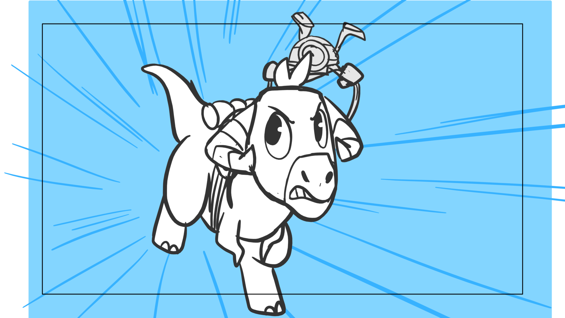 Tauntaun — Escena 07, panel 04, storyboard by Melissa Ballesteros