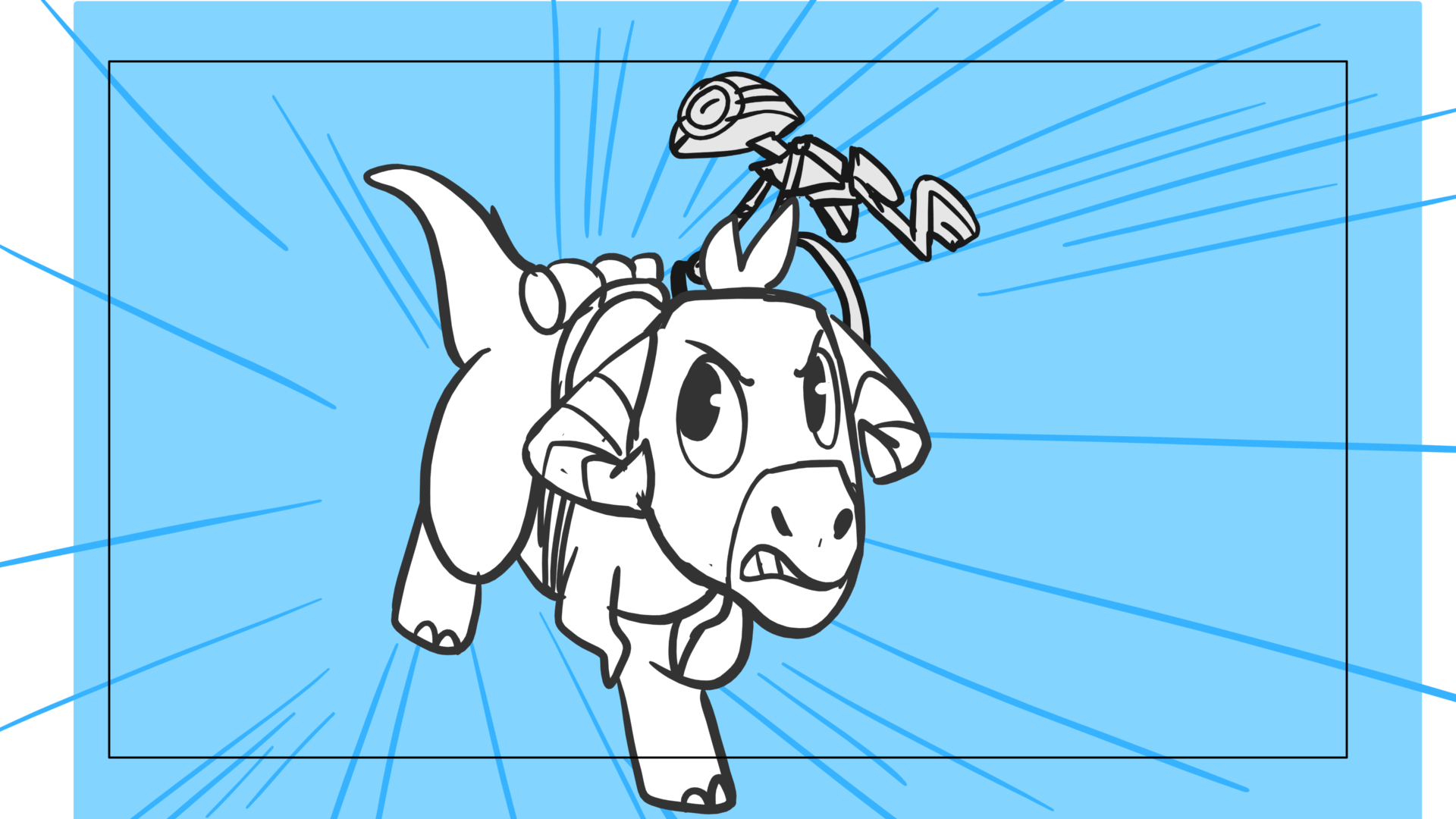 Tauntaun — Escena 07, panel 06, storyboard by Melissa Ballesteros