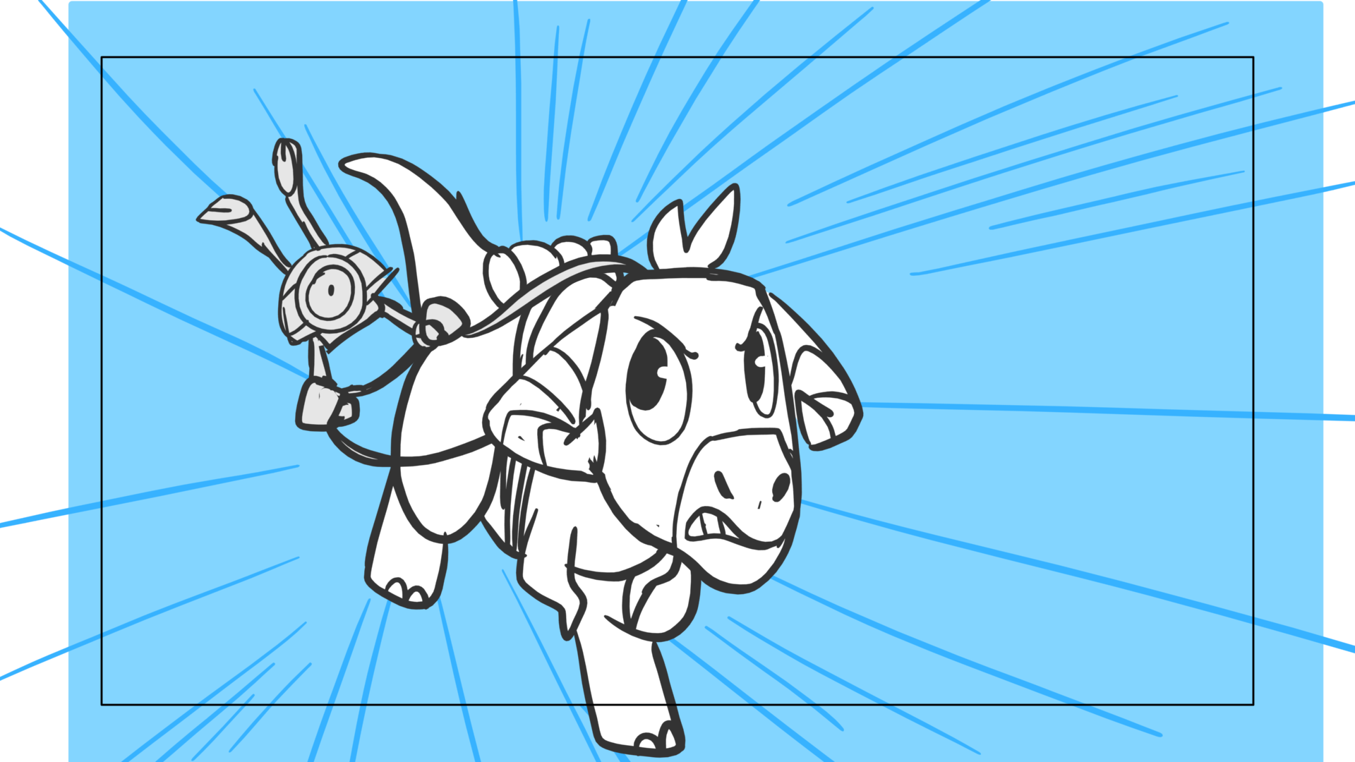 Tauntaun — Escena 07, panel 08, storyboard by Melissa Ballesteros