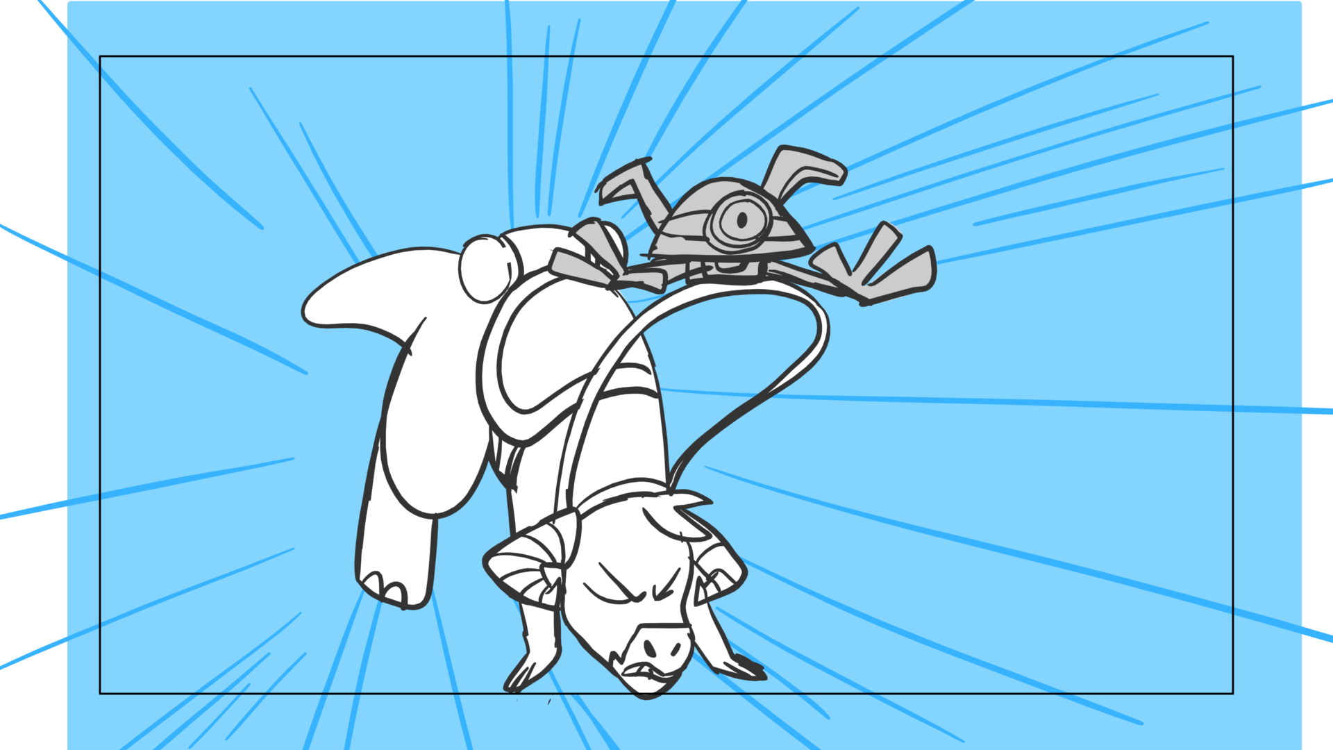 Tauntaun — Escena 07, panel 12, storyboard by Melissa Ballesteros