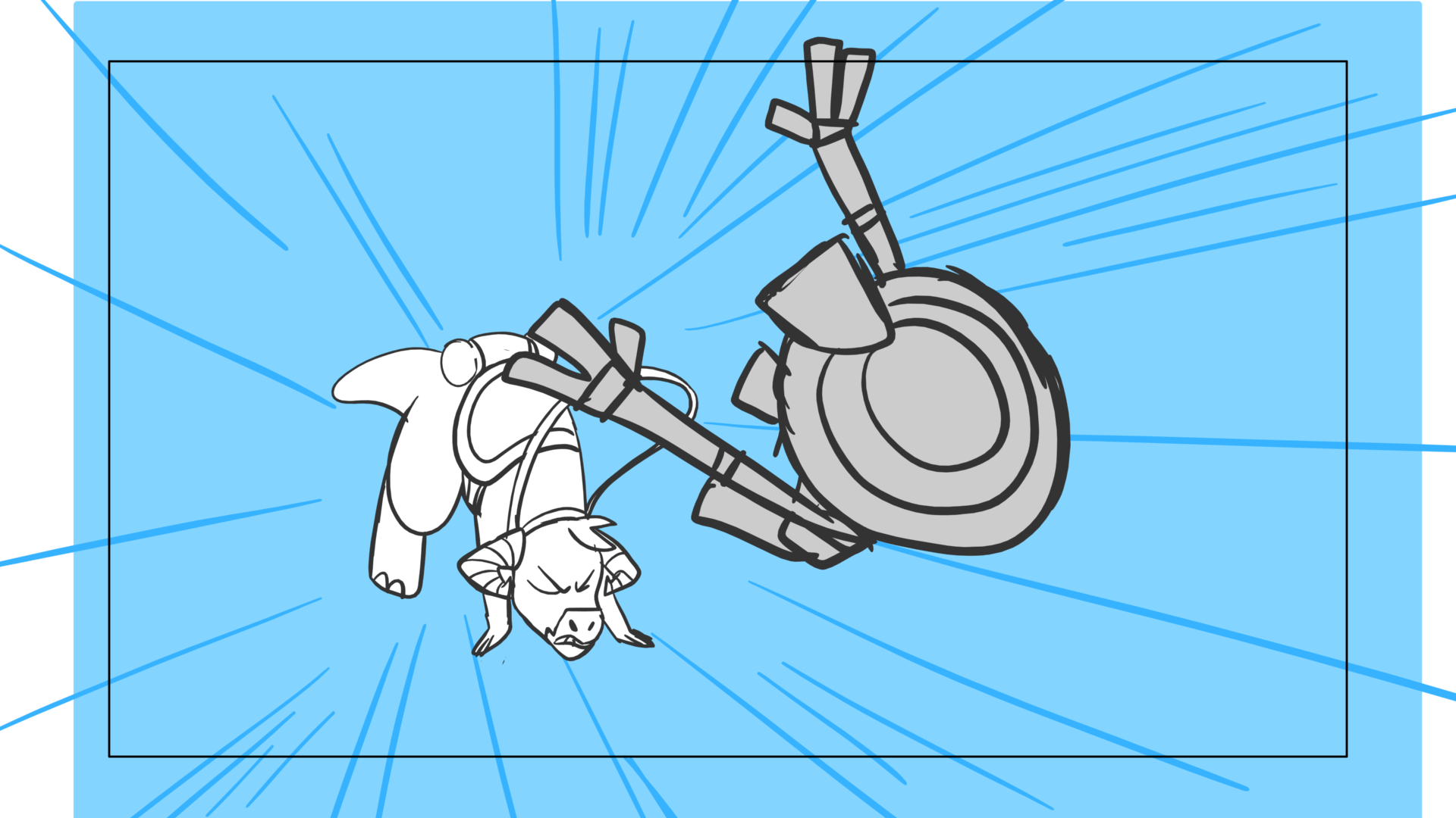 Tauntaun — Escena 07, panel 14, storyboard by Melissa Ballesteros