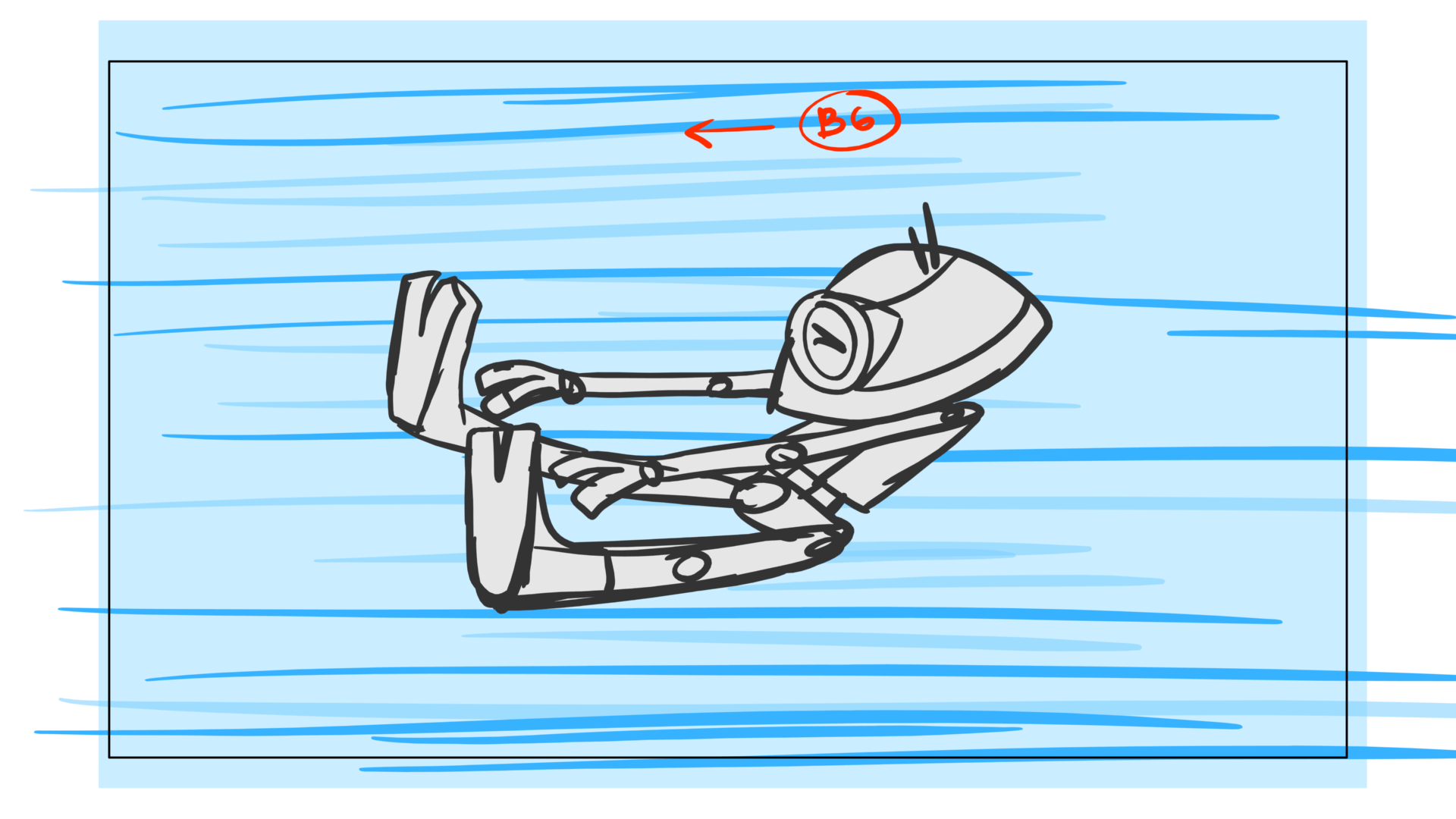 Tauntaun — Escena 08, panel 01, storyboard by Melissa Ballesteros