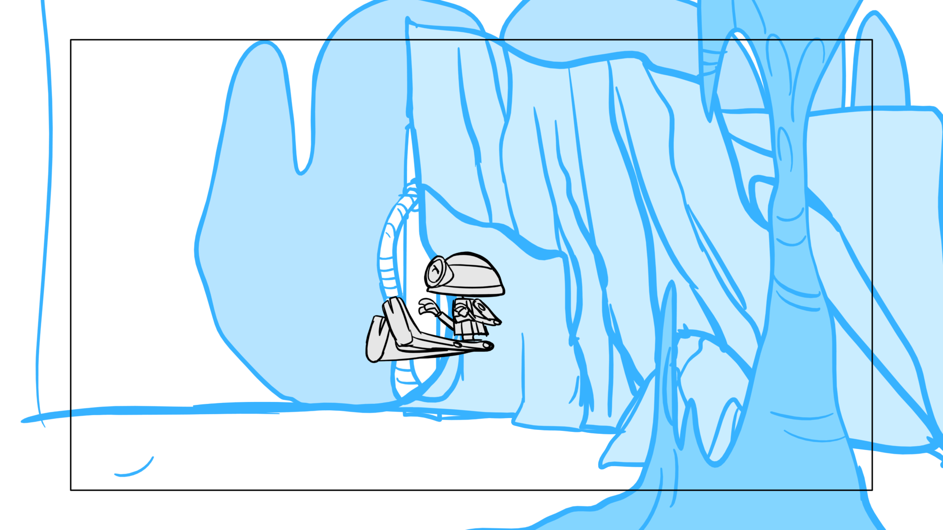 Tauntaun — Escena 09, panel 01, storyboard by Melissa Ballesteros