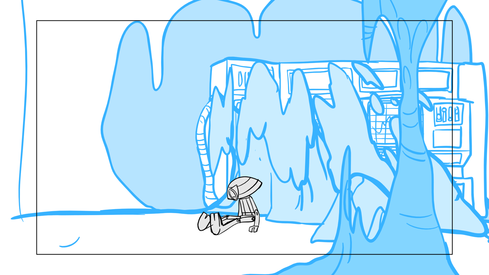 Tauntaun — Escena 09, panel 02, storyboard by Melissa Ballesteros