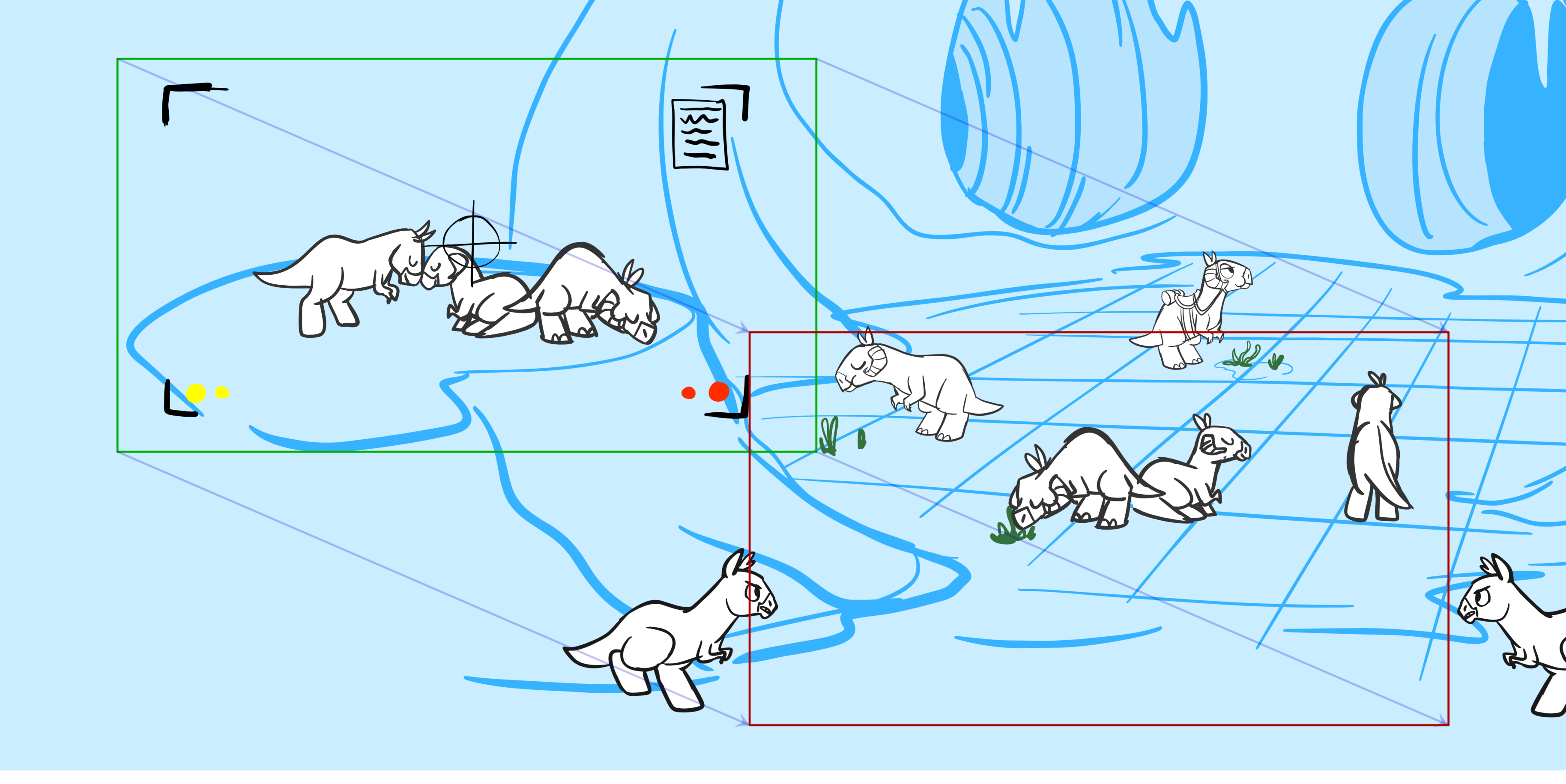 Tauntaun — Escena 11, panel 05, storyboard by Melissa Ballesteros