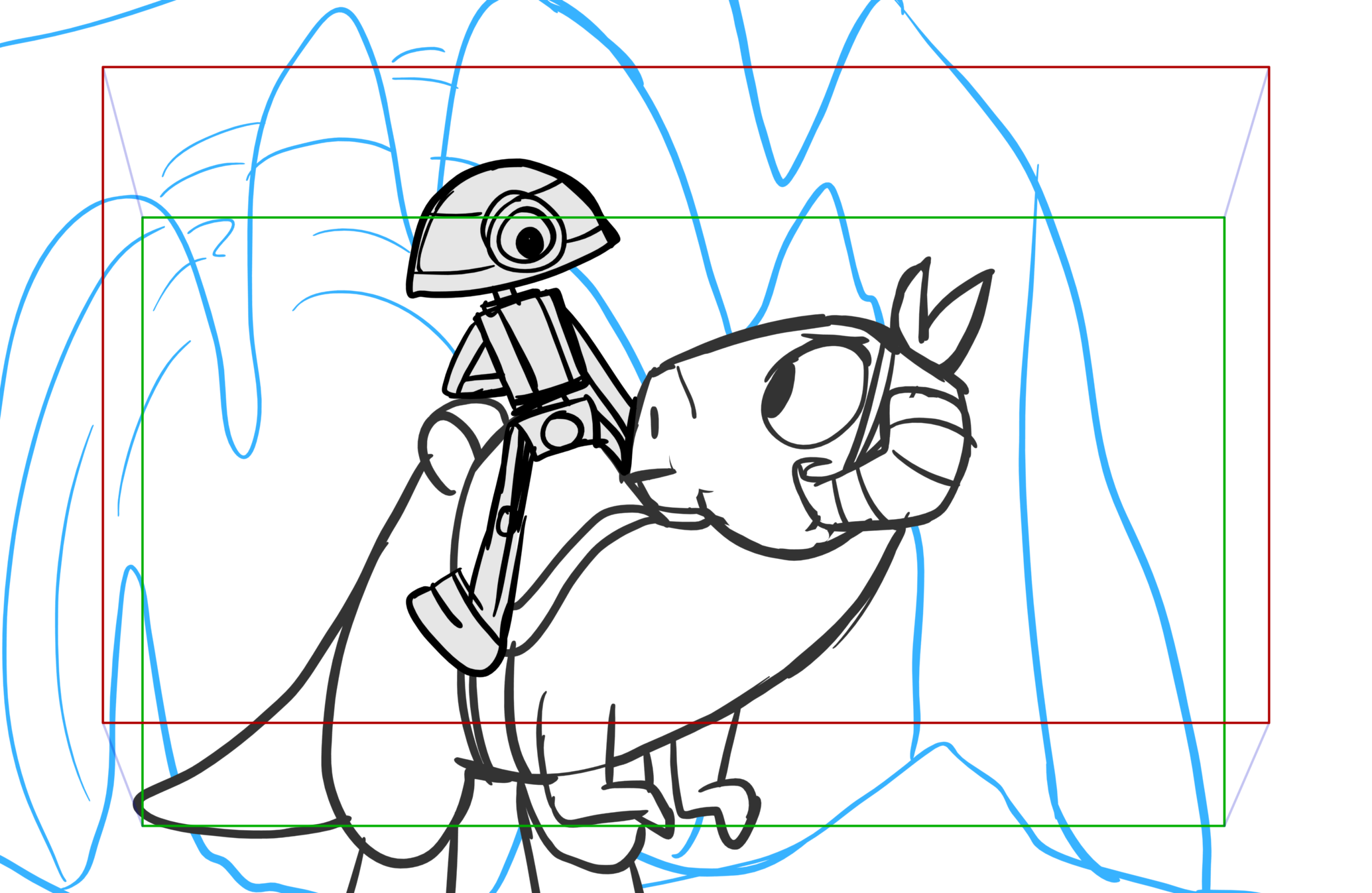 Tauntaun — Escena 15, panel 03, storyboard by Melissa Ballesteros