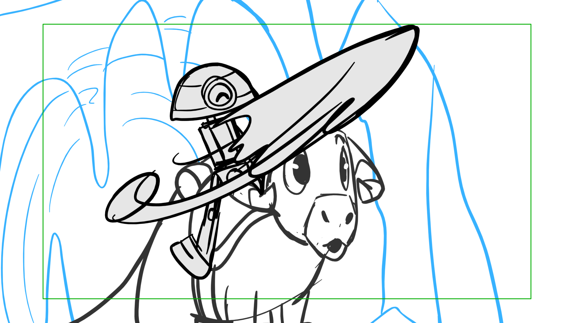 Tauntaun — Escena 15, panel 05, storyboard by Melissa Ballesteros