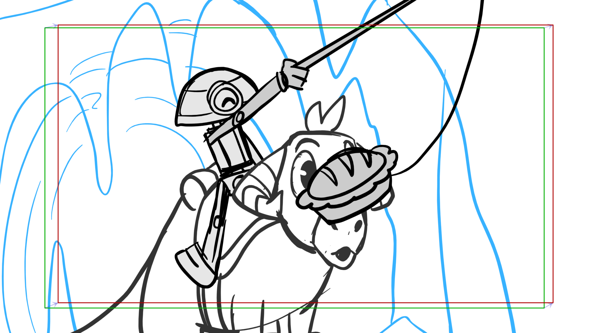 Tauntaun — Escena 15, panel 06, storyboard by Melissa Ballesteros