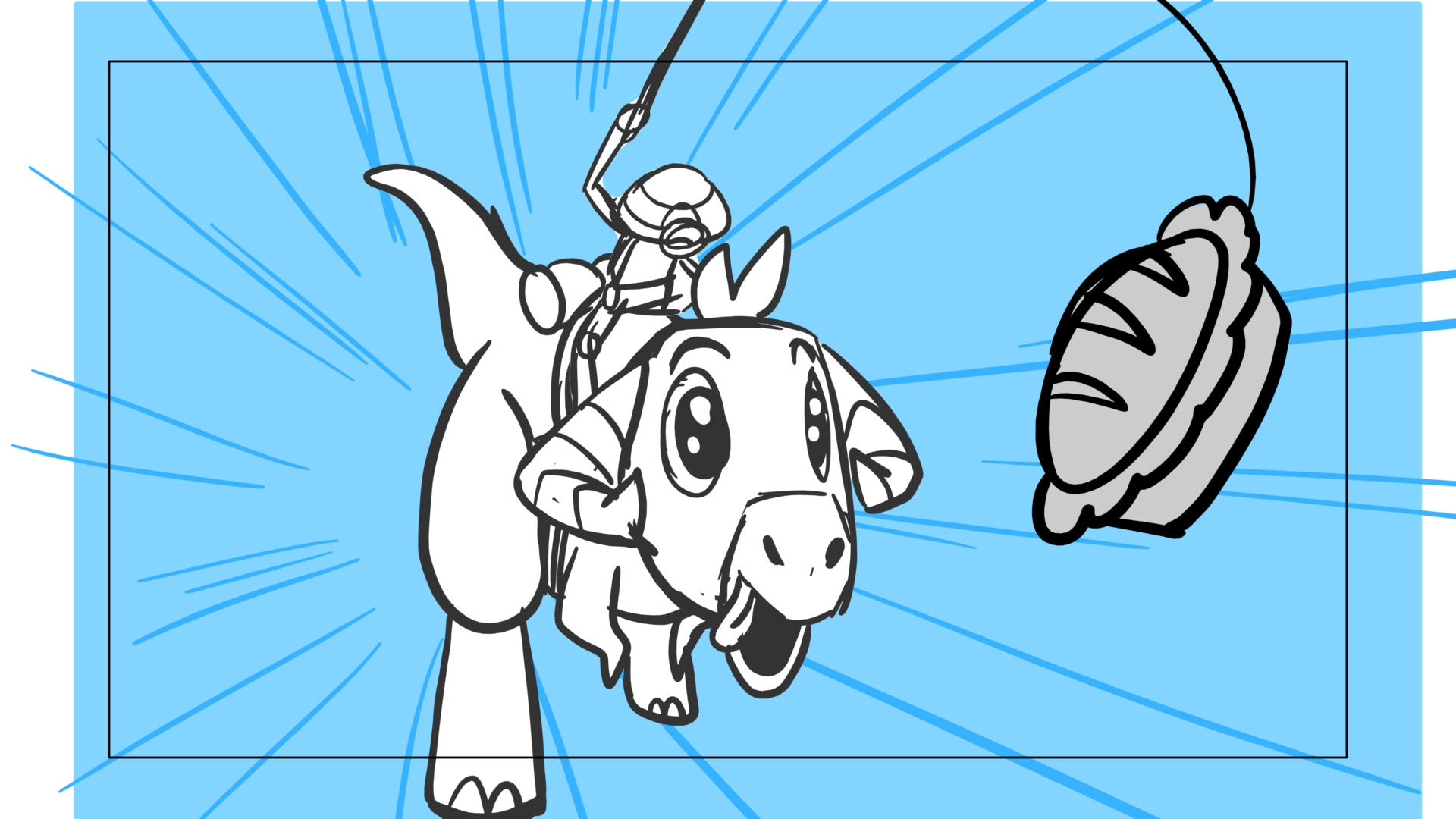 Tauntaun — Escena 17, panel 02, storyboard by Melissa Ballesteros