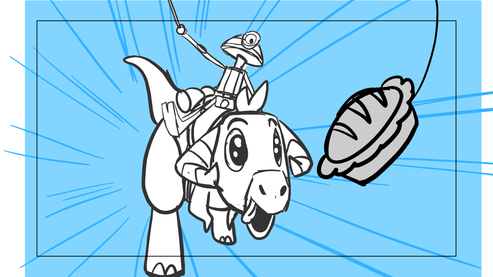 Tauntaun — Escena 17, panel 06, storyboard by Melissa Ballesteros