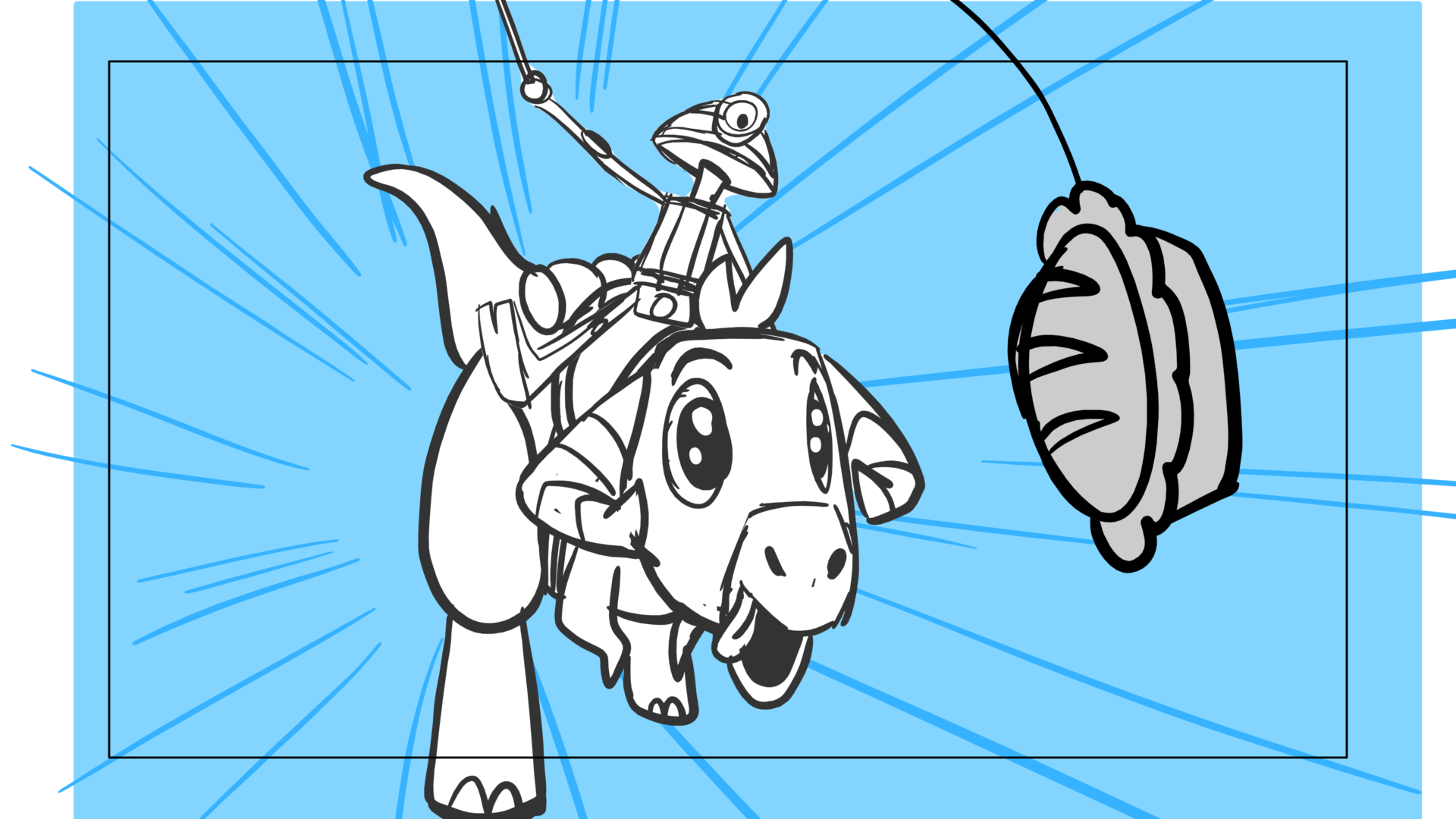 Tauntaun — Escena 17, panel 12, storyboard by Melissa Ballesteros