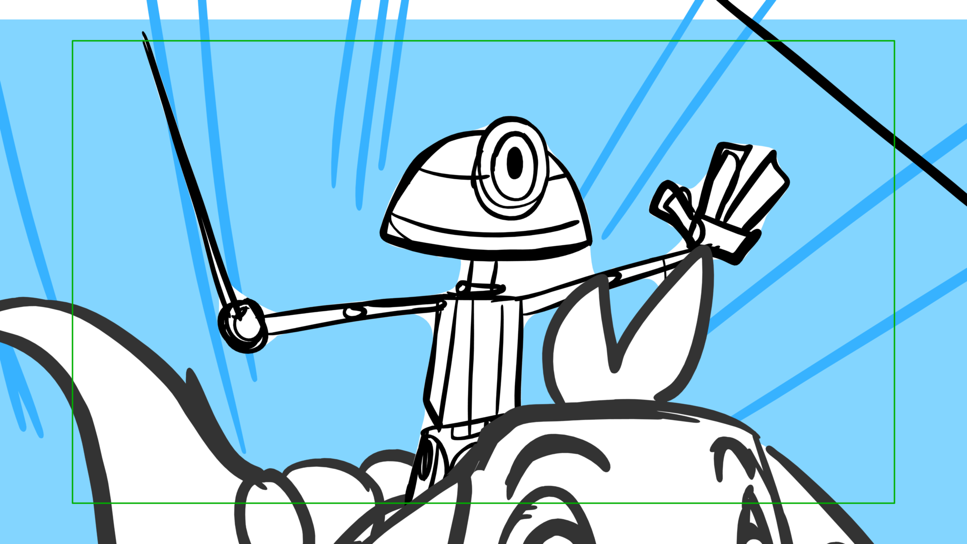 Tauntaun — Escena 18, panel 05, storyboard by Melissa Ballesteros