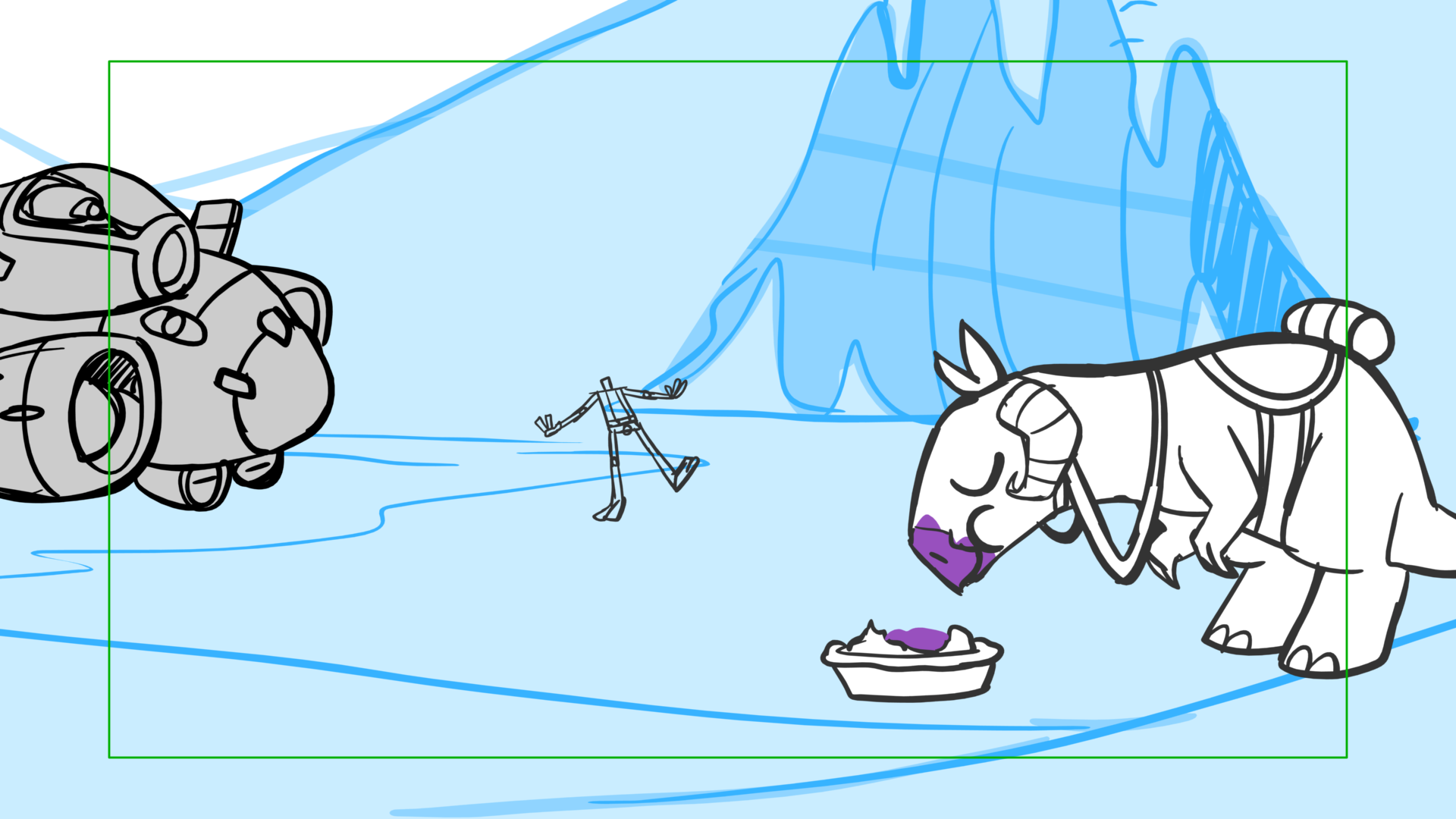 Tauntaun — Escena 23, panel 01, storyboard by Melissa Ballesteros