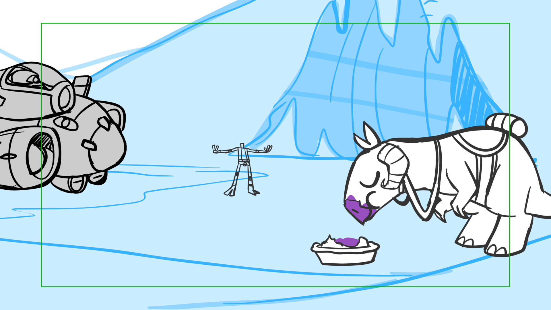 Tauntaun — Escena 23, panel 02, storyboard by Melissa Ballesteros
